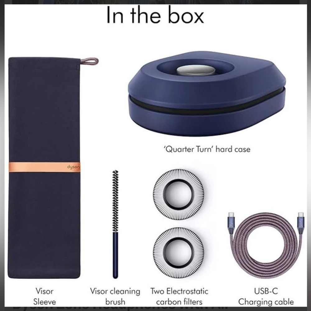 New Dyson Zone headphones with air purification with Quarter turn hard case - Picture 4 of 16